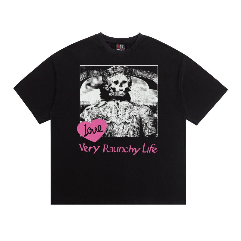 saint m t shirts s.m vintage love graphic crew neck pullover short sleeve top