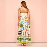 Women Dresses Sexy Sling Graffiti Dress (Jrm0409)