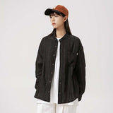 Unisex Jacket Autumn Vintage Stripe Shirt