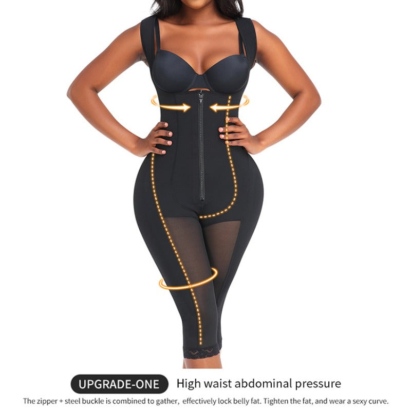 Shapewear bodysuit tightens the abdomen and lifts the buttocks