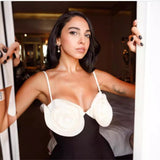Women Dresses Bandage Dress Summer Sexy White Suspender Party Dress (Ont0408)