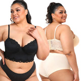 Full figure bra high support shaping lace beautiful back