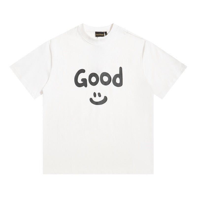 Drew house tshirt r d@ew smiley face letter graphic crew neck short sleeve tee