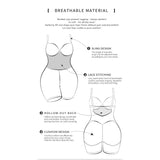 Shapewear Bodysuit Lace Suspender Tie