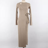 Women Dresses Hollow out Long Sleeve Dress Dress