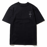 Hip-hop t-shirts: spring/summer high street short sleeve kanye lettering roaring portrait casual loose fit tee