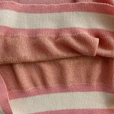 Women Sweater Knitwear Striped Loose Short Sleeve Knitted T-shirt Female Student O-neck Short Top