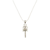 Chrome Hearts Necklace Vintage Single Sided Sword Pendant Pearl Bead Necklace