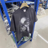 saint m t shirts s.m horror print graphic crew neck pullover short sleeve top