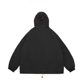Unisex Jacket Sports Jacket Shell Jacket Loose Mechanical Style Outdoor Hooded Jacket