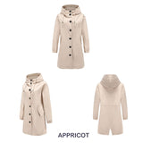 Women Trench Coat Autumn and Winter Waterproof Anorak Women's Casual Long Coat