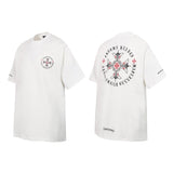 Ch hip-hop t shirts high version ch short sleeve couple high street sanskrit cross printing loosecasualeasiest for matchamerican style