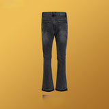 MIJKO Men's Vintage Pants MIJKO washed old micro-wide pants men's and women's jeans