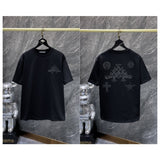 Ch hip-hop t shirts ch crow cross roller embroider short-sleeved loosecasualpure cotton american heavy weight short-sleeved