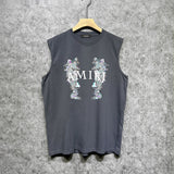 Amiri tank top double dragon print