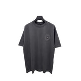 Ch hip-hop t shirts high streetch short sleeve washed patch embroiderloosecasualpure cotton american heavy weight short sleeve easiest for match
