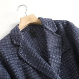Women Suits Autumn and Winter Long Sleeve Suit Collar Double Breasted Woolen Coat