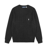 Rl small malaf casualtopswoolflap pocket pantsembroiderpullover round neck knitting shirt couplesweatshirtsweater