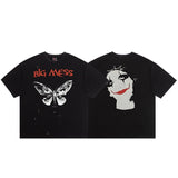 saint m t shirts s.m vintage washed distressed crew neck pullover short sleeve top