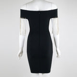 Women Evening Dress Sheath Bandage One-Piece Dress