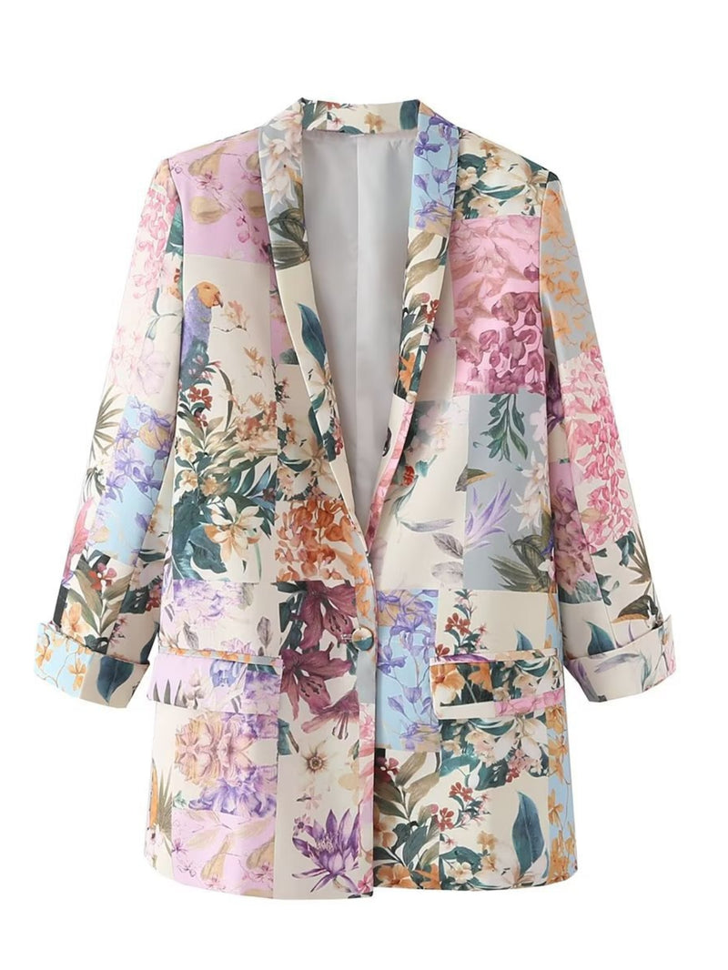 Women Suits Casual Suit Jacket Spring and Autumn Multi-Pocket Top
