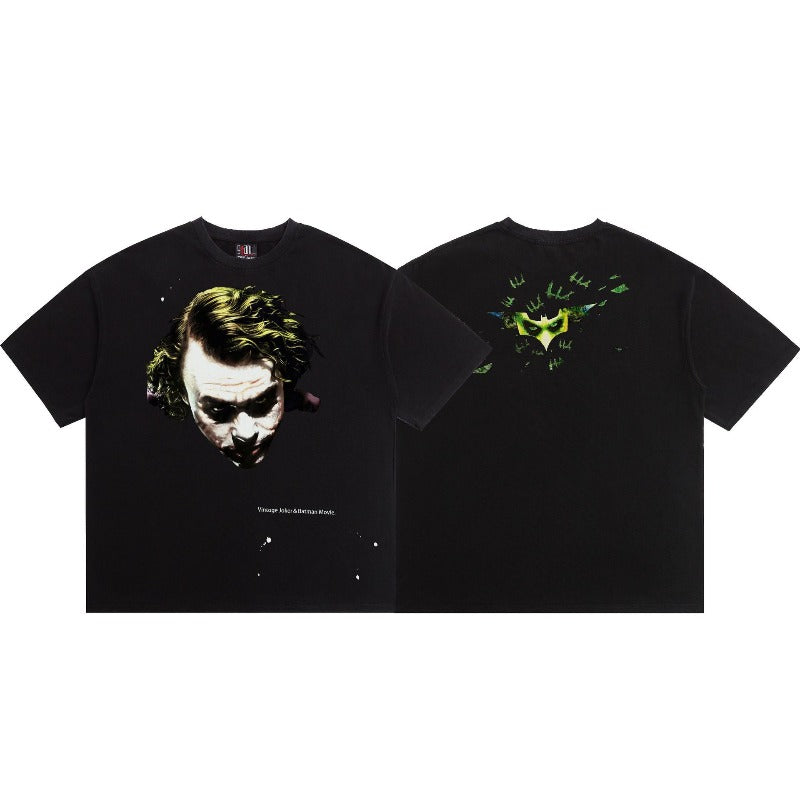 saint m t shirts s.m clown batman graphic crew neck short sleeve tee