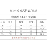 saint m t shirts s.m collaboration skeleton print crew neck pullover short sleeve t-shirt
