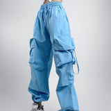 Women Sweatpants Autumn Three-Dimensional Pocket Overalls Loose Tappered Trousers