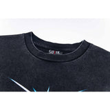 saint m t shirts s.m sunrise letter graphic crew neck short sleeve tee