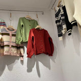 Women Knitwear Autumn and Winter round Neck Sweater Loose Knitted Cardigan