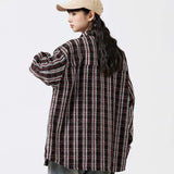 Unisex Jacket Fall Retro Plaid Shirt