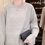 Women Knitted Pullover Loose Knitwear Autumn Winter Coat