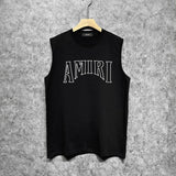 Amiri tank top cut out sun portrait printing