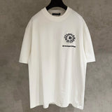 Ch hip-hop t shirts ch short-sleeved sanskrit patch embroiderloosecasualpure cotton american heavy weight short-sleeved