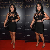 Women Dresses Punk Bandage One-Piece Dress Sexy Skirt Dress Skirt (Ont0408)