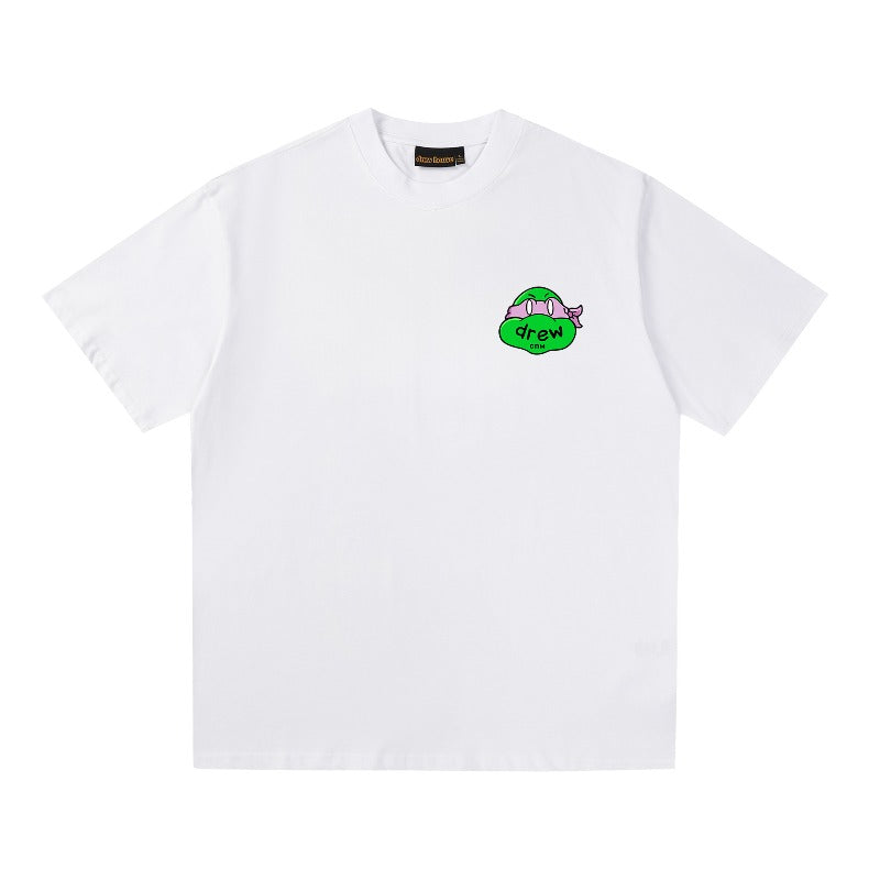 Drew house t shirt d@ew alien pattern round neck pullover short sleeves