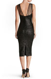 Women Evening Gown Sexy Sling Backless Sequins Dress