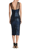 Women Evening Gown Sexy Sling Backless Sequins Dress