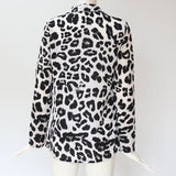Women T-shirt Shirt Autumn Sexy Leopard Print Chiffon Shirt Women's Shirt OL