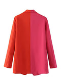 Women's Suits Autumn and Winter Long Sleeve Buckle-Free Blazer Collar Coat Women's Cardigan