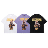 Drew house tshirt r d@ew cartoon squirrel series crew neck pullover short sleeve wholesale single piece