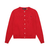 Rl ralph lauren sweet autumn/winter wool cardigan - single-breasted macaron color knit crewneck