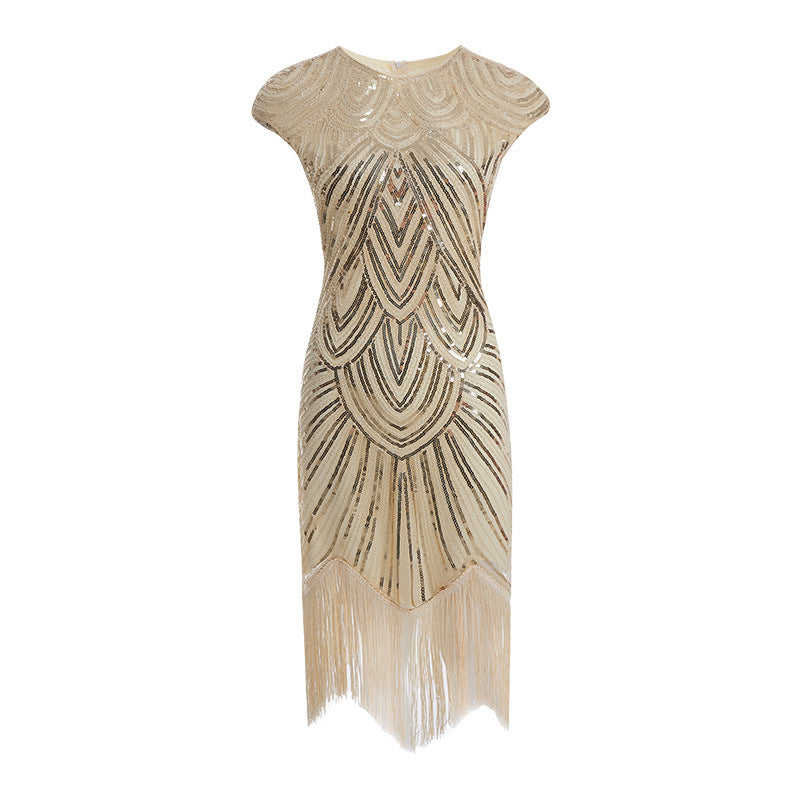 Flappers 1920S Dress Vintage Sequin Dress Gatsby Ball Tassel Dress