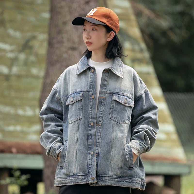Unisex Shirts Autumn Multi-Pocket Denim Jacket