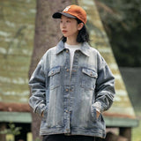 Unisex Shirts Autumn Multi-Pocket Denim Jacket