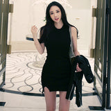 Women Dresses Summer Knitted Hip Bag Hip Bag Dress