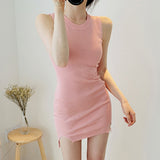 Women Dresses Summer Knitted Hip Bag Hip Bag Dress