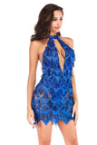 Women Evening Gown Sexy V-neck Backless Tassel Sequins Dress