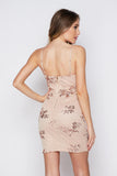 Women Evening Gown Sexy V-neck Backless Hollow-out Sequin Dress
