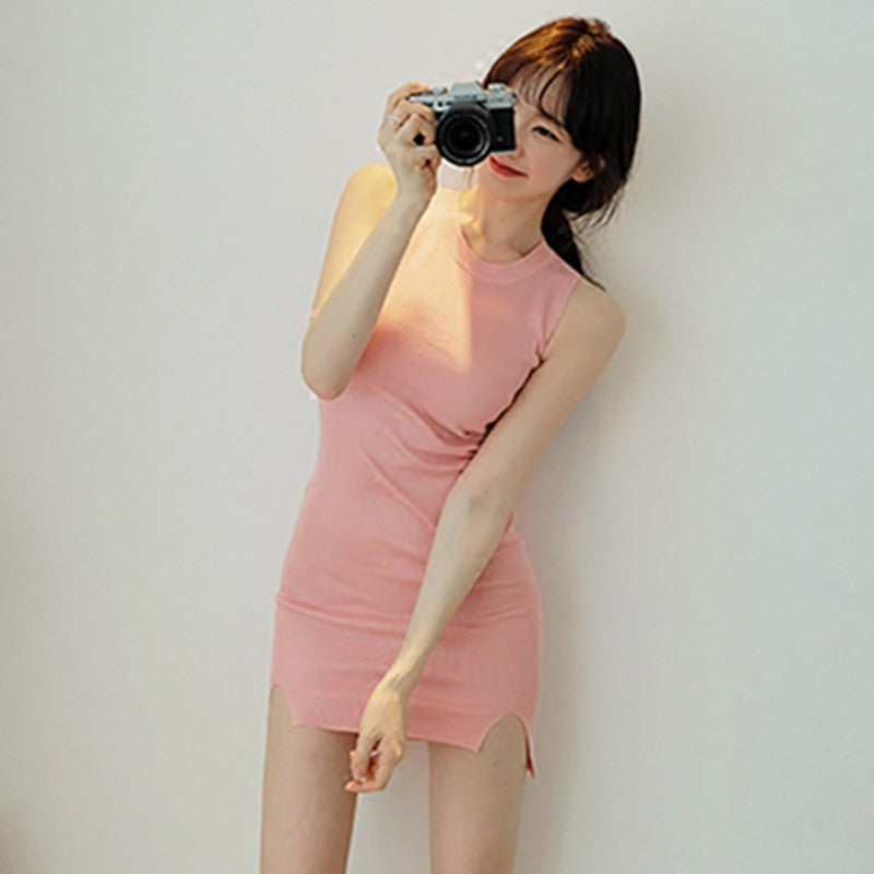 Women Dresses Summer Knitted Hip Bag Hip Bag Dress